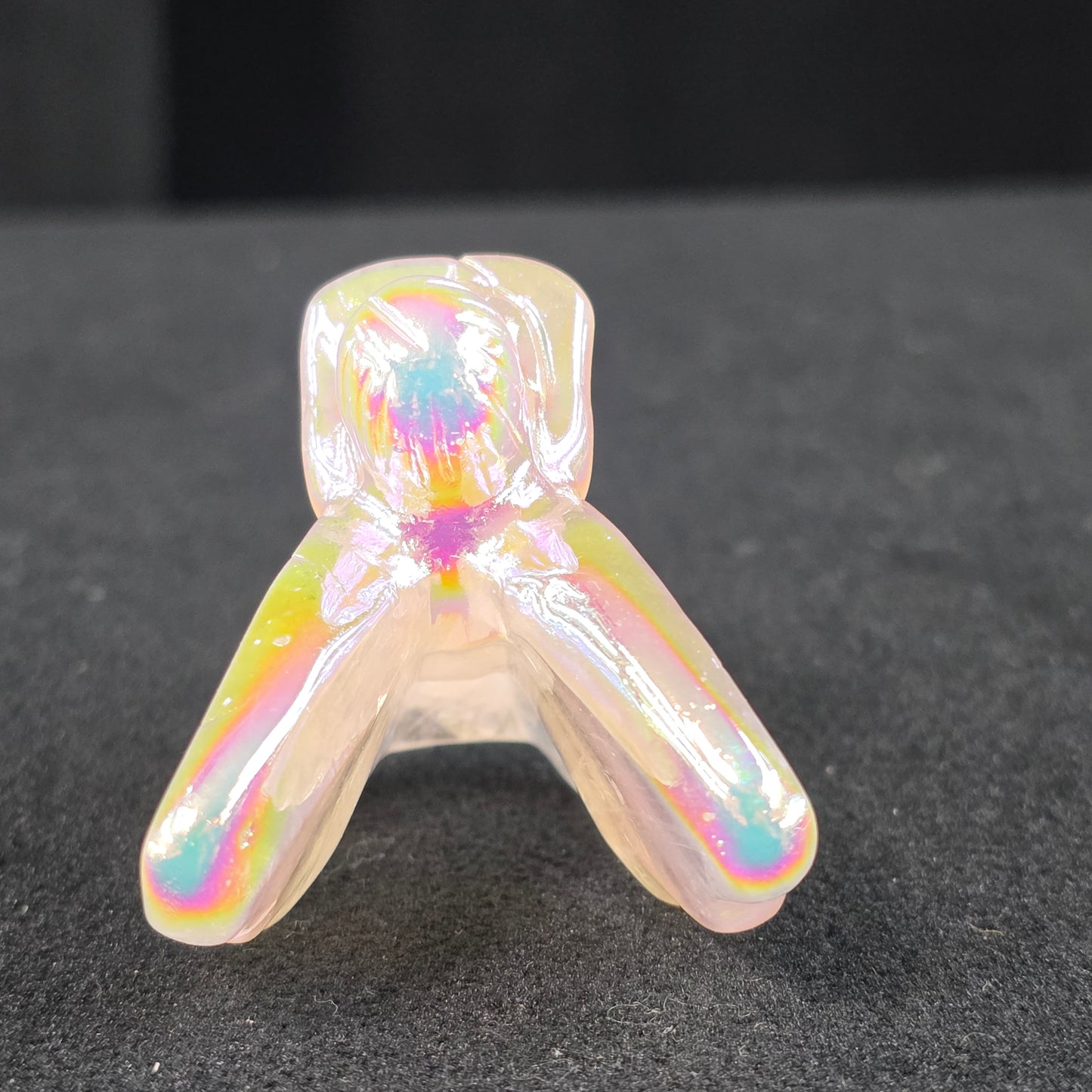 Rose Quartz Aura Fairy Carving | 2965