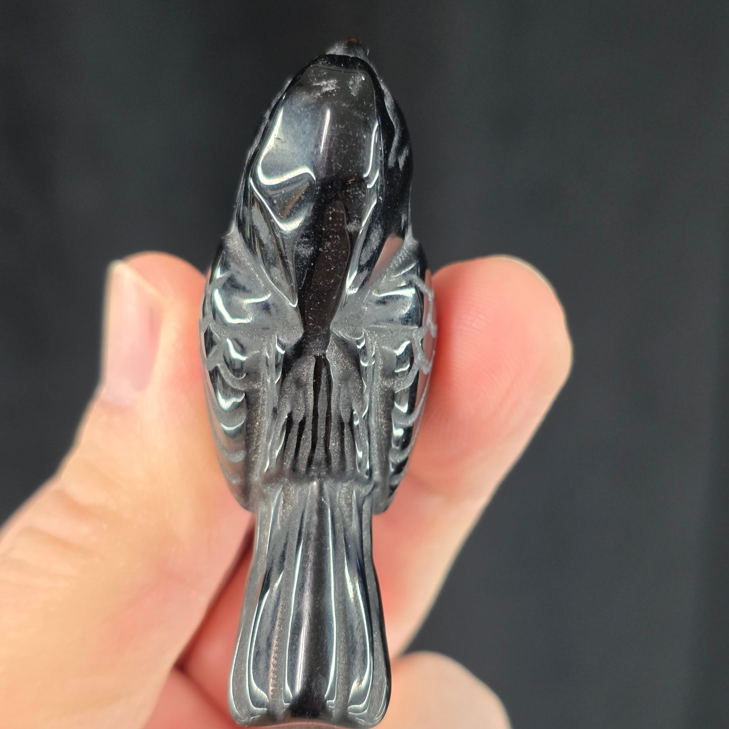 Black Obsidian Bird Carving | 1093