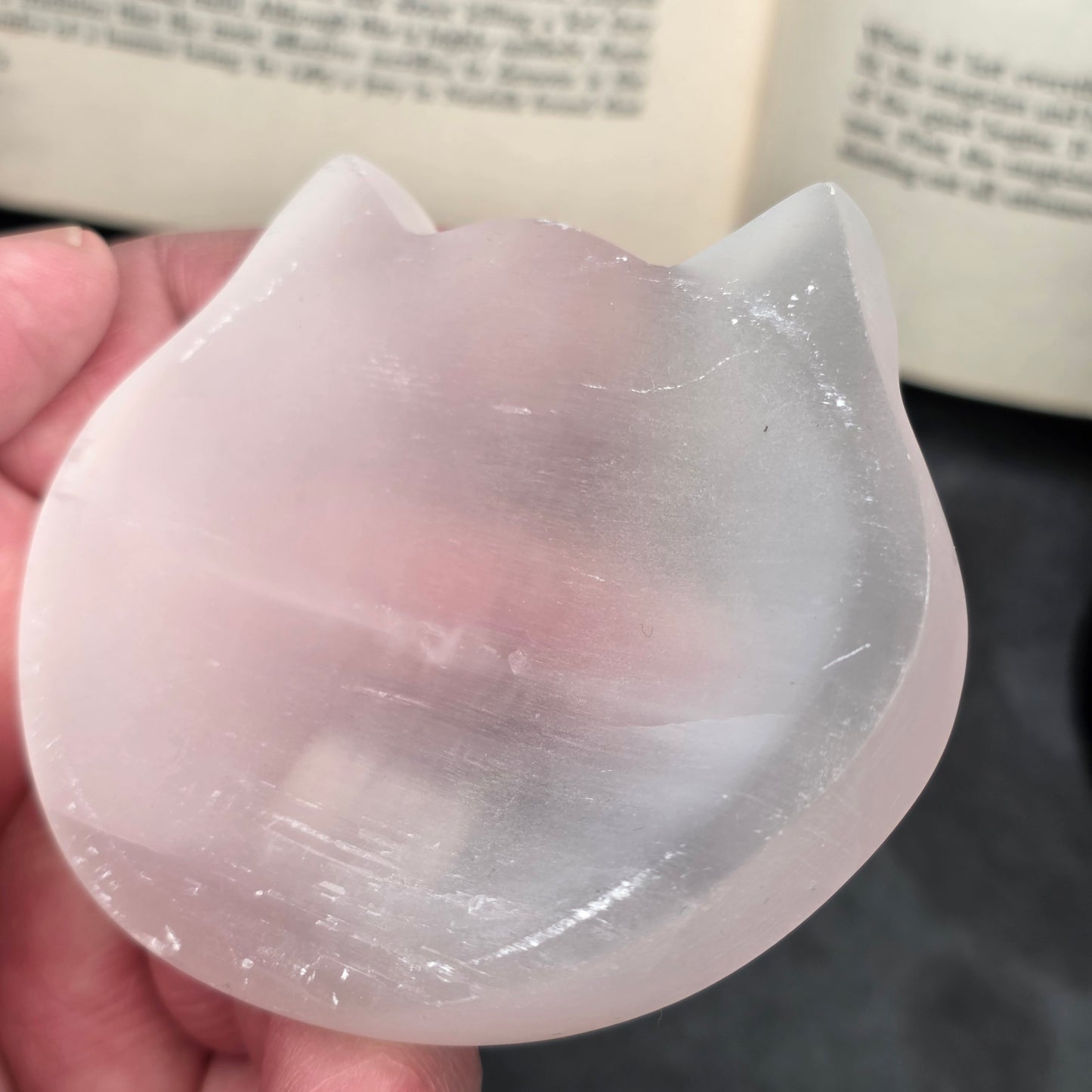 Satin Spar Cat Bowl Carving | 1904