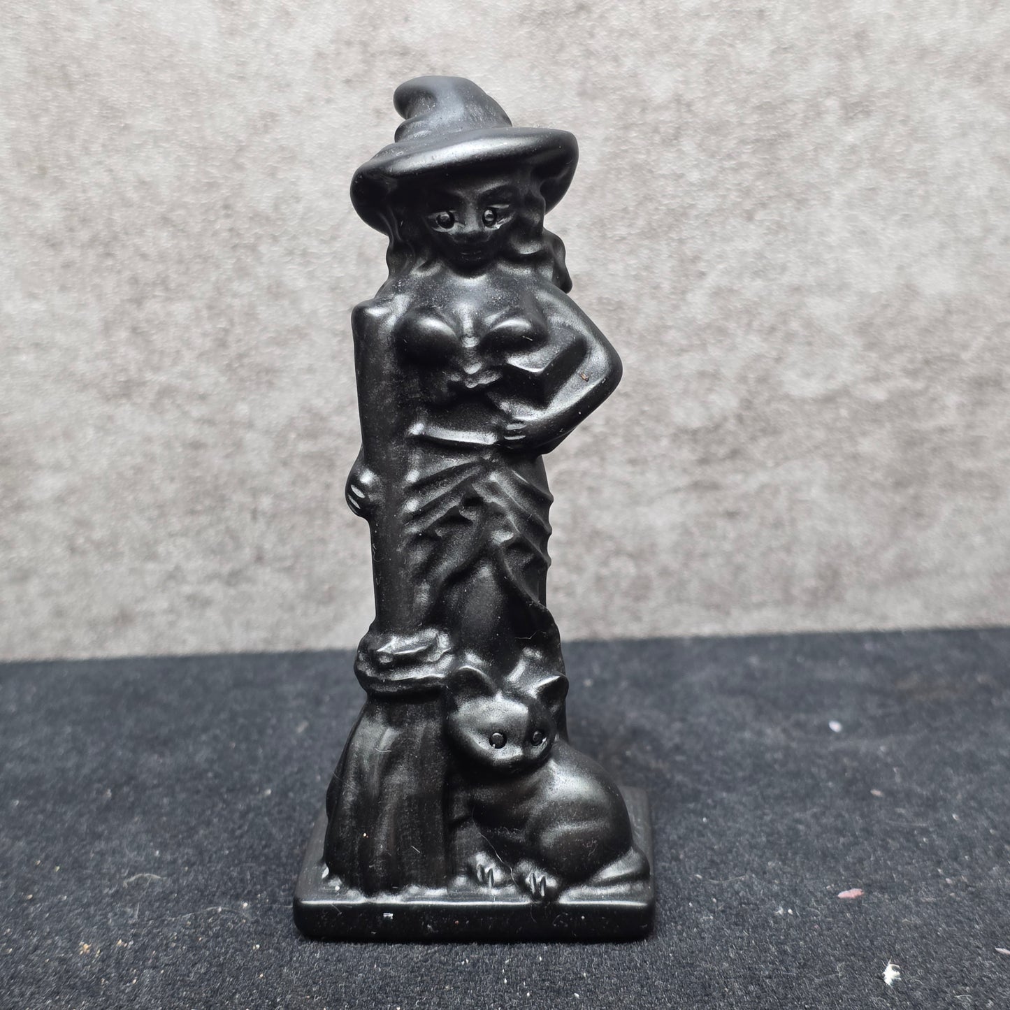 Black Obsidian Witch Carving | 3525