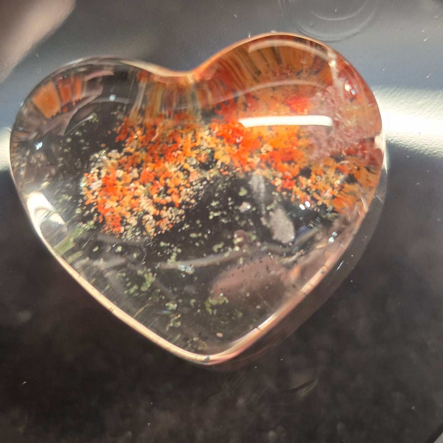 Garden Quartz Heart Carving | 2237
