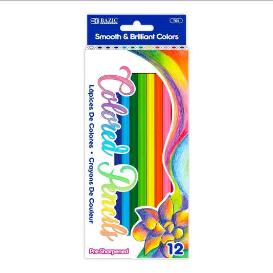 Colored Pencils, 12 Colors, Pre-Sharpened (NEW-SEALED) | 3636