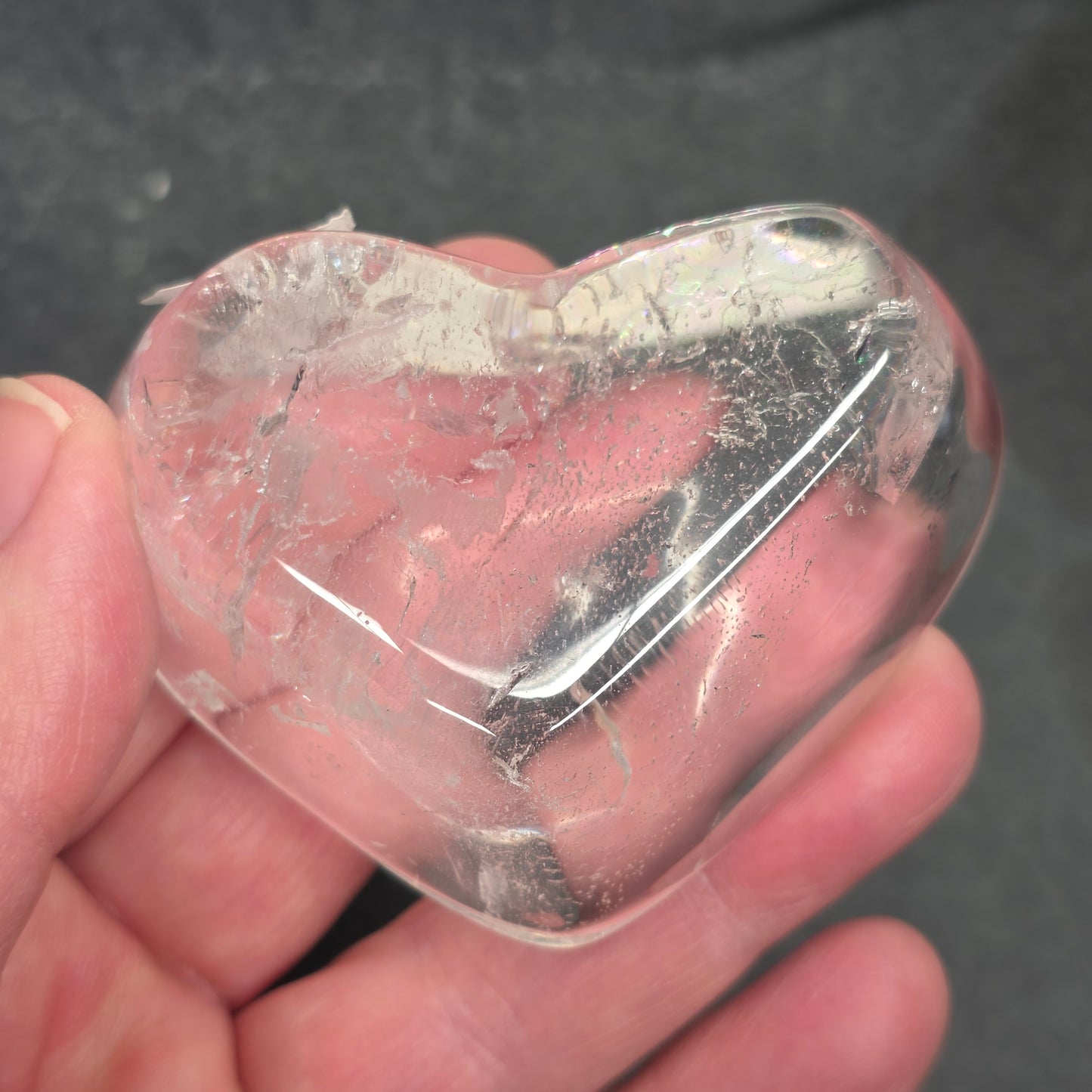 Clear Quartz Heart Bowl Carving | 1577