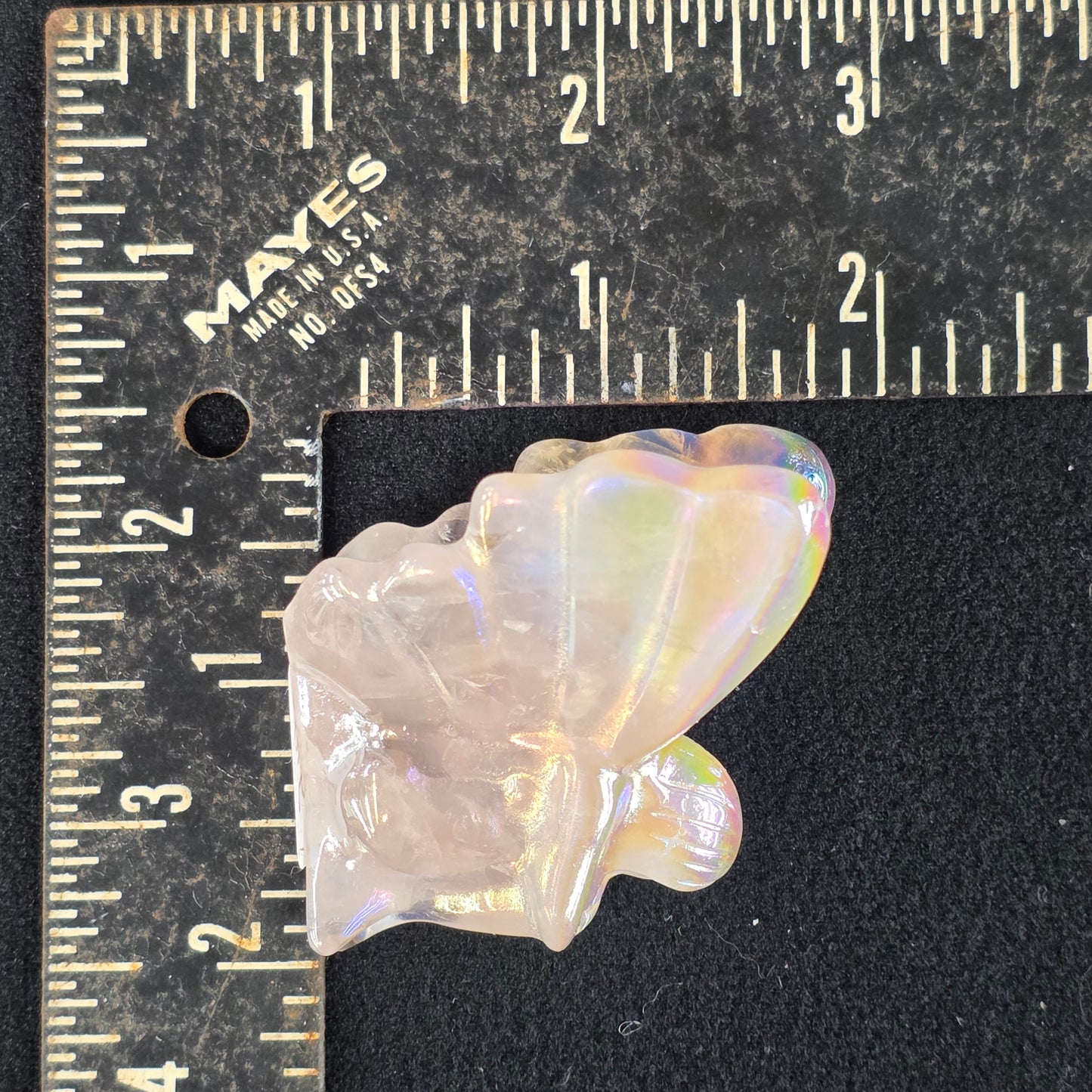 Rose Quartz Aura Fairy Carving | 2965