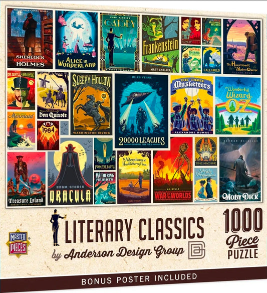 Vintage Posters - Literary Classics 1000 Piece Jigsaw Puzzle (NEW-SEALED) | 3267