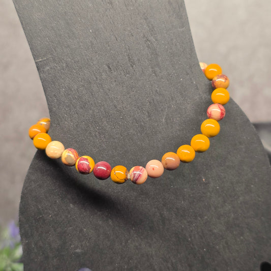 Mookaite Bead Bracelet 6"-15cm | 2812