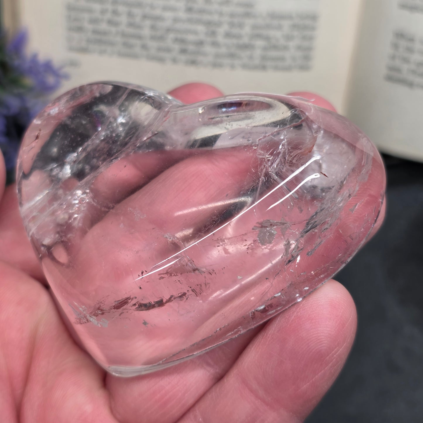 Clear Quartz Heart Bowl Carving | 1579