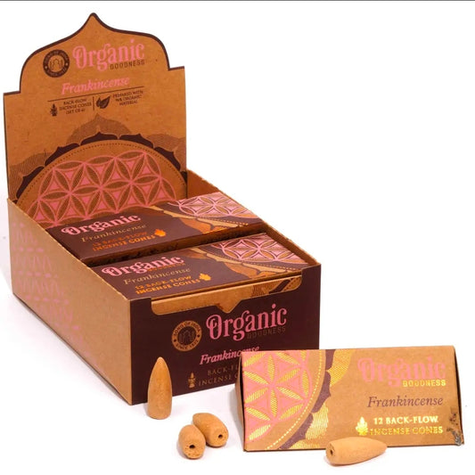 Organic Goodness Backflow Cones - Frankincense 12pc (NEW-OPEN) | 3570