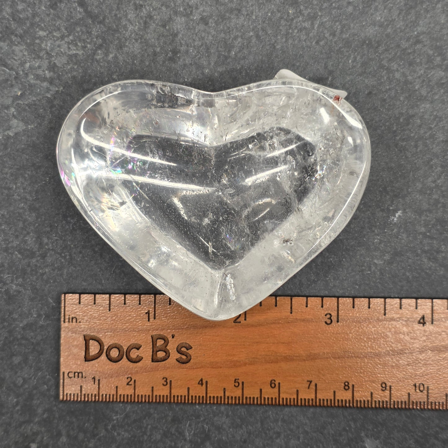 Clear Quartz Heart Bowl Carving | 1577