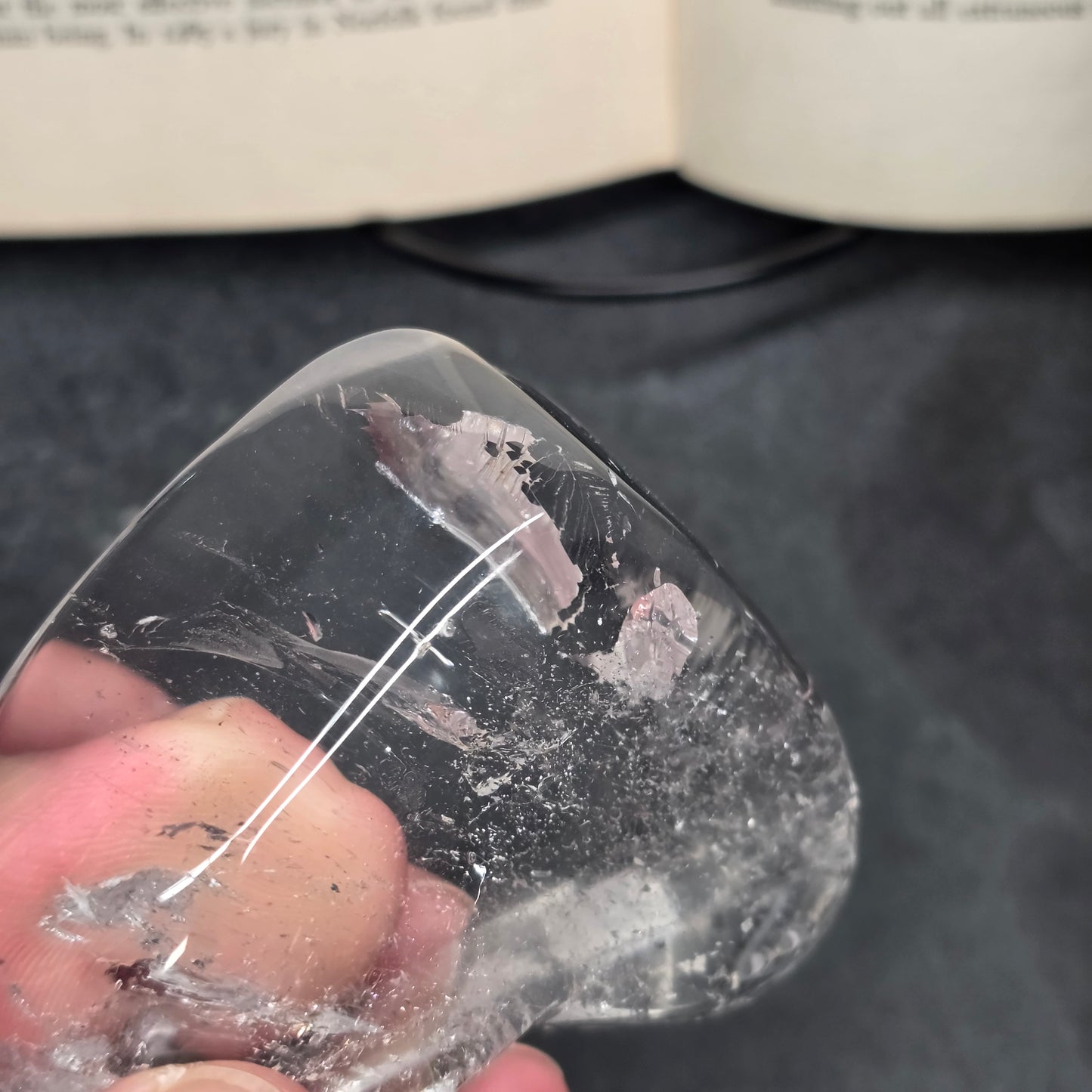 Clear Quartz Heart Bowl Carving | 1578
