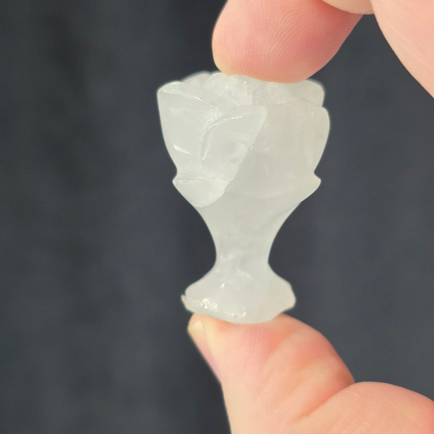 Clear Quartz Rose Carving | 1071