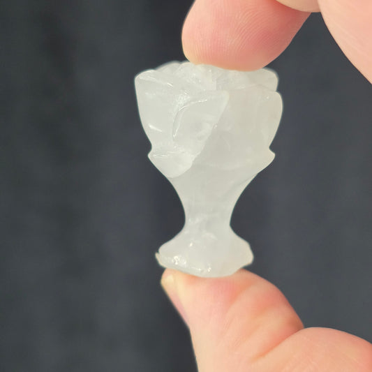 Clear Quartz Rose Carving | 1071