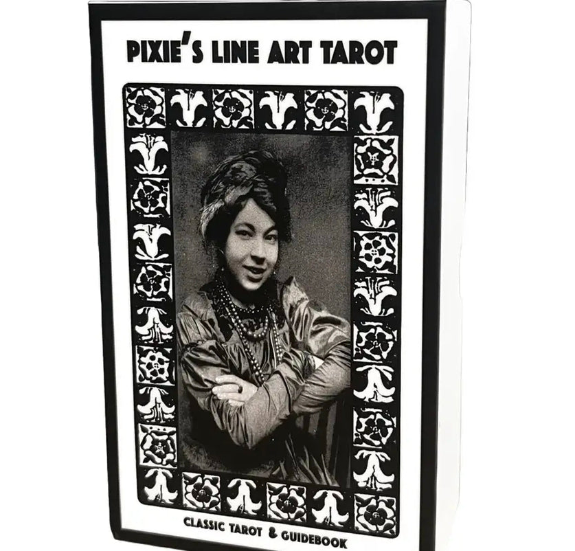Pixie's Line Art Tarot & 100 Page Guide | Linen Finish (NEW-SEALED) | 3653