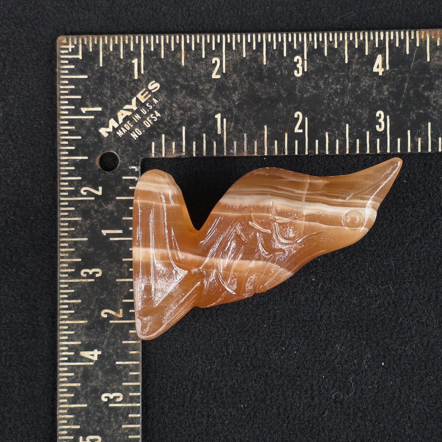 Orange Calcite Raven Carving | 1092