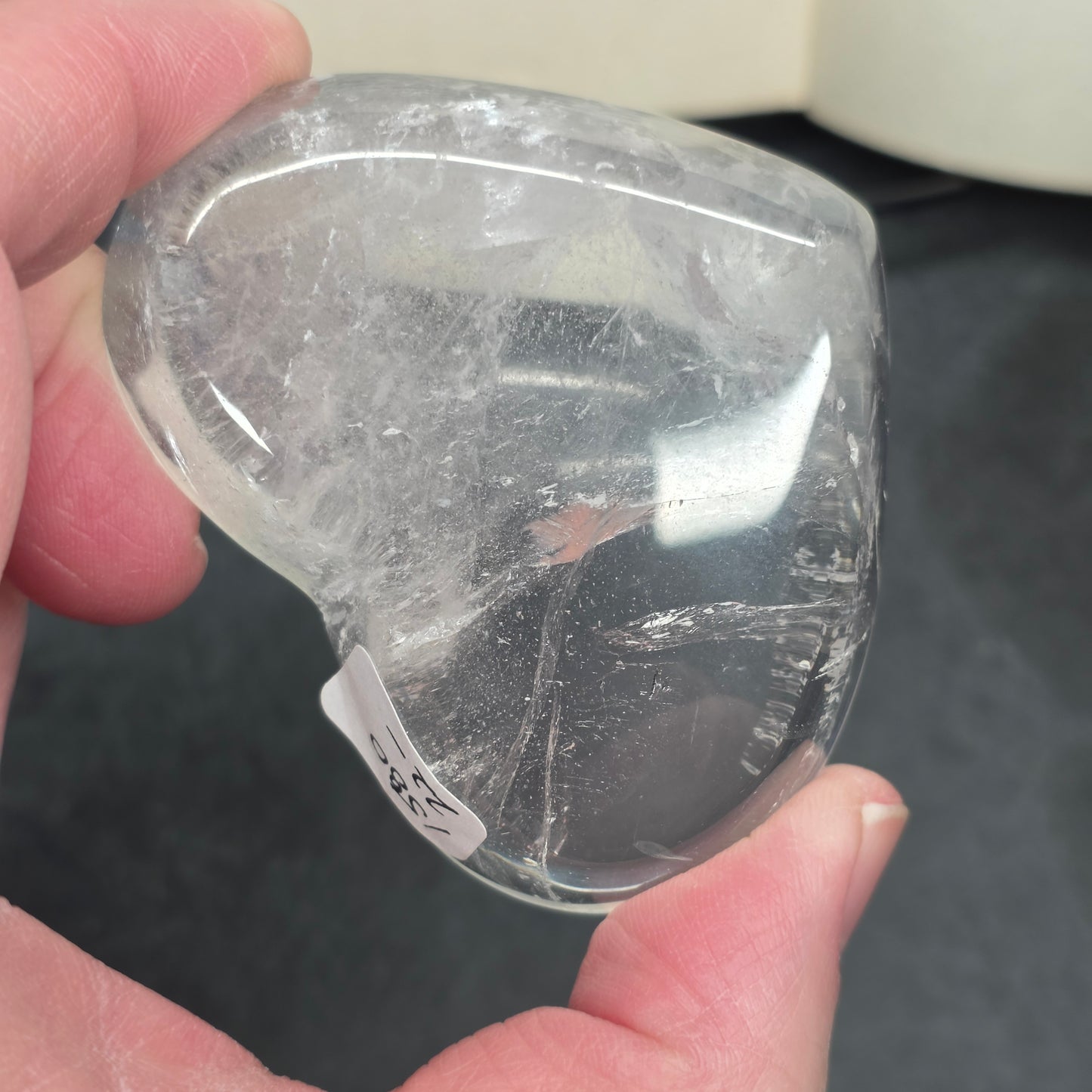 Clear Quartz Heart Bowl Carving | 1580