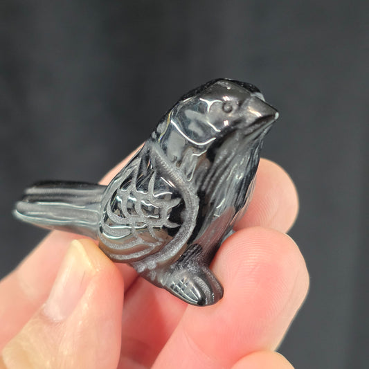 Black Obsidian Bird Carving | 1093