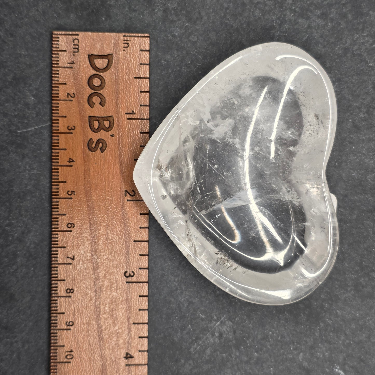 Clear Quartz Heart Bowl Carving | 1580