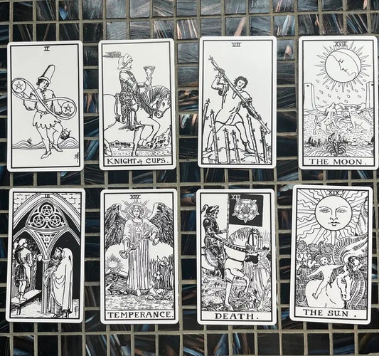 Pixie's Line Art Tarot & 100 Page Guide | Linen Finish (NEW-SEALED) | 3653