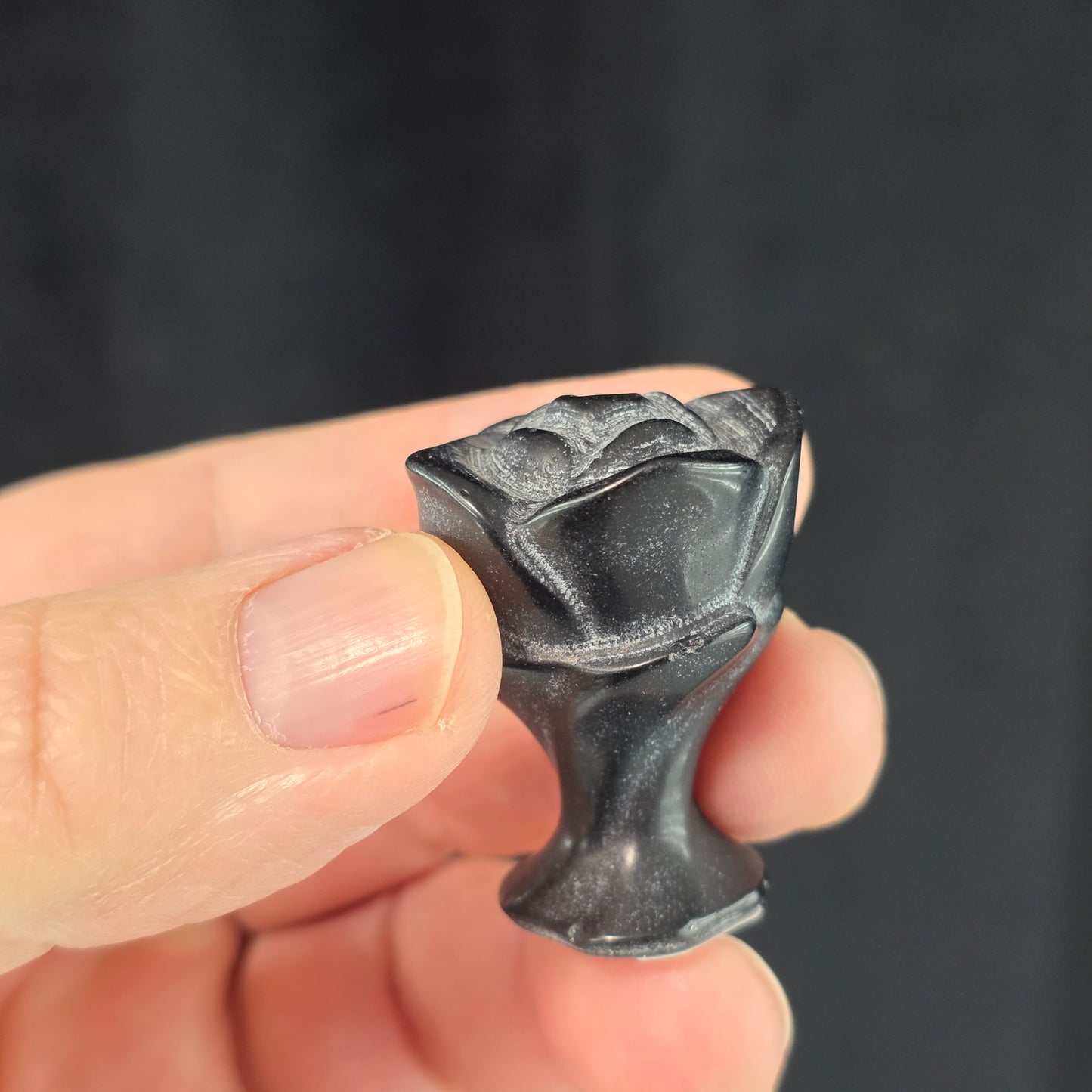Black Obsidian Rose Carving | 1070