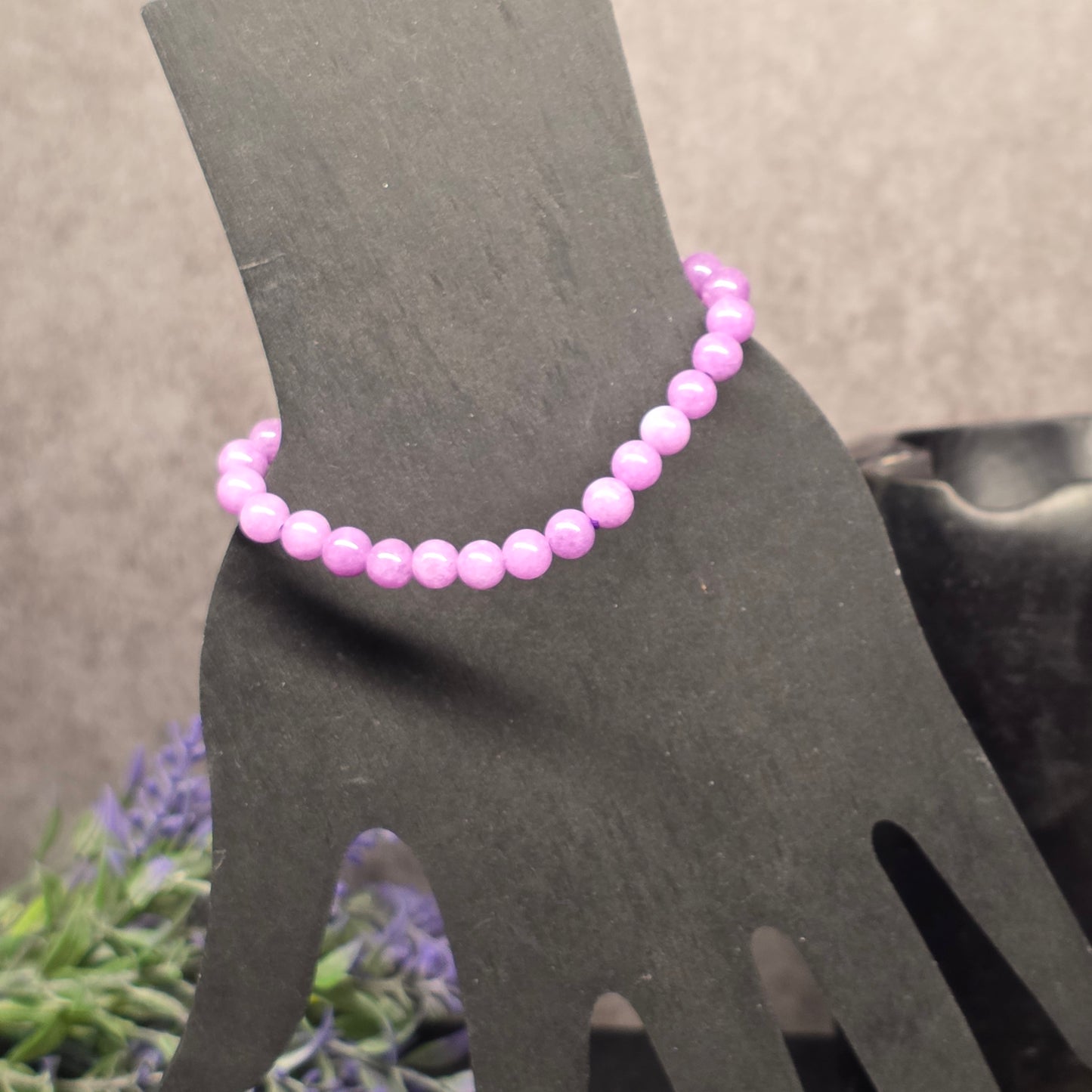 Lepidolite Bead Bracelet 6.25"-16cm | 3055