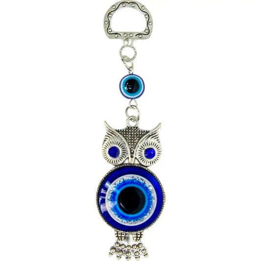 Glass Evil Eye Talisman - Owl w/ Gems (NEW-OPEN) | 3236