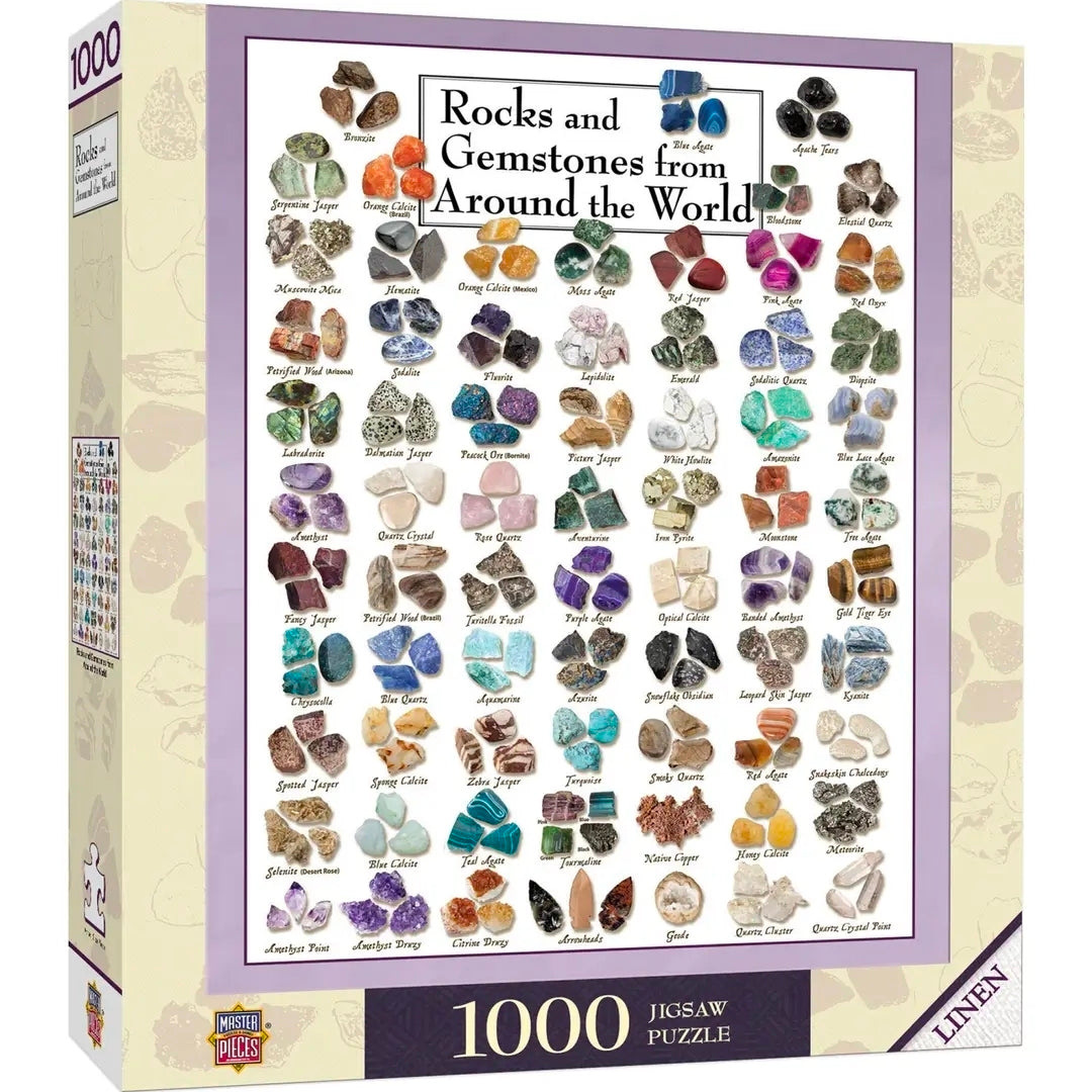 Rocks & Gemstones from Around the World 1000 Piece Puzzle (NEW-SEALED) | 3266