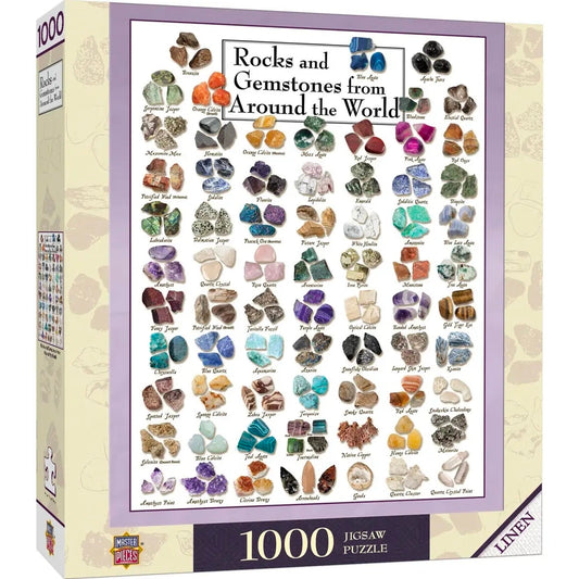 Rocks & Gemstones from Around the World 1000 Piece Puzzle (NEW-SEALED) | 3266