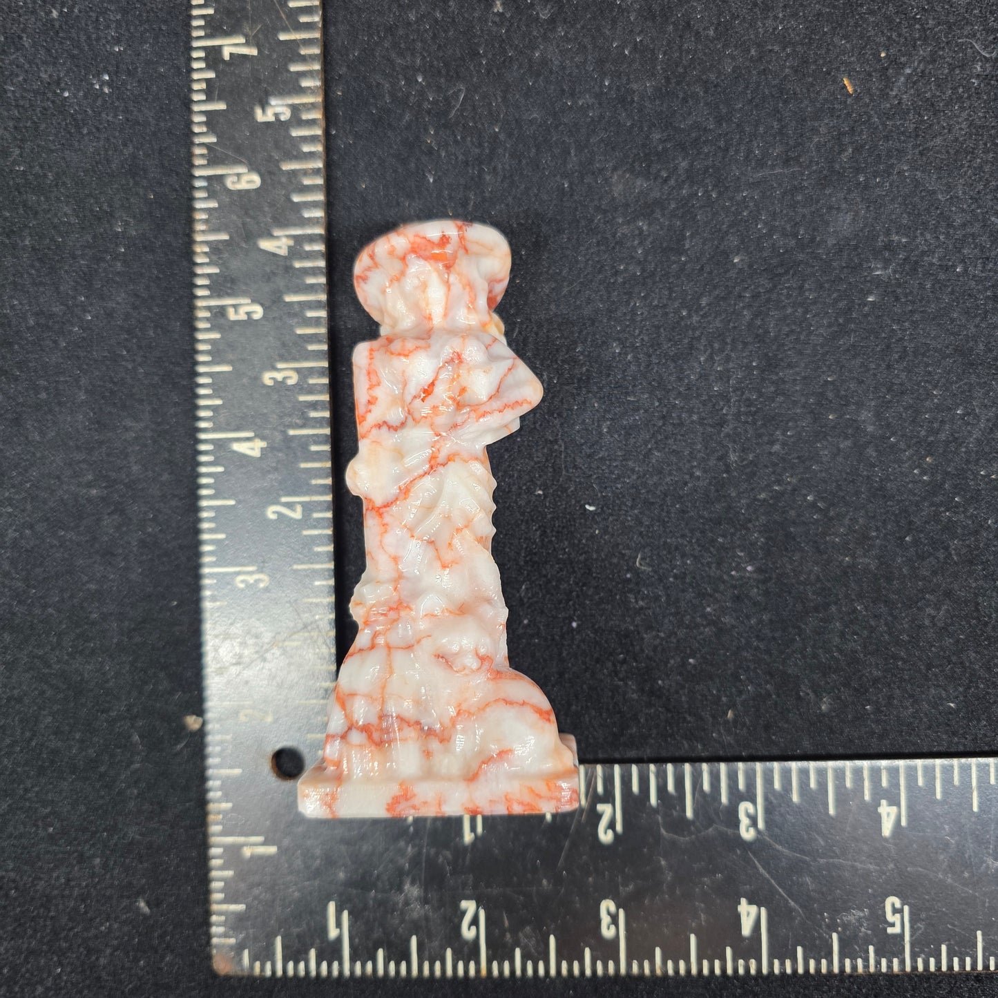Red Vein Jasper Witch Carving | 3526