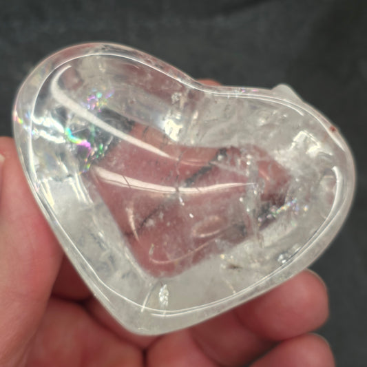 Clear Quartz Heart Bowl Carving | 1577
