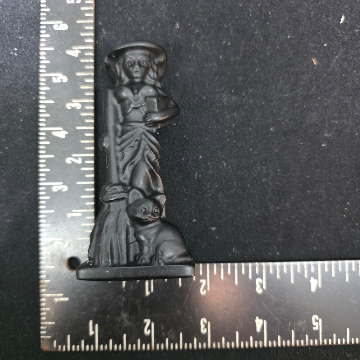 Black Obsidian Witch Carving | 3525
