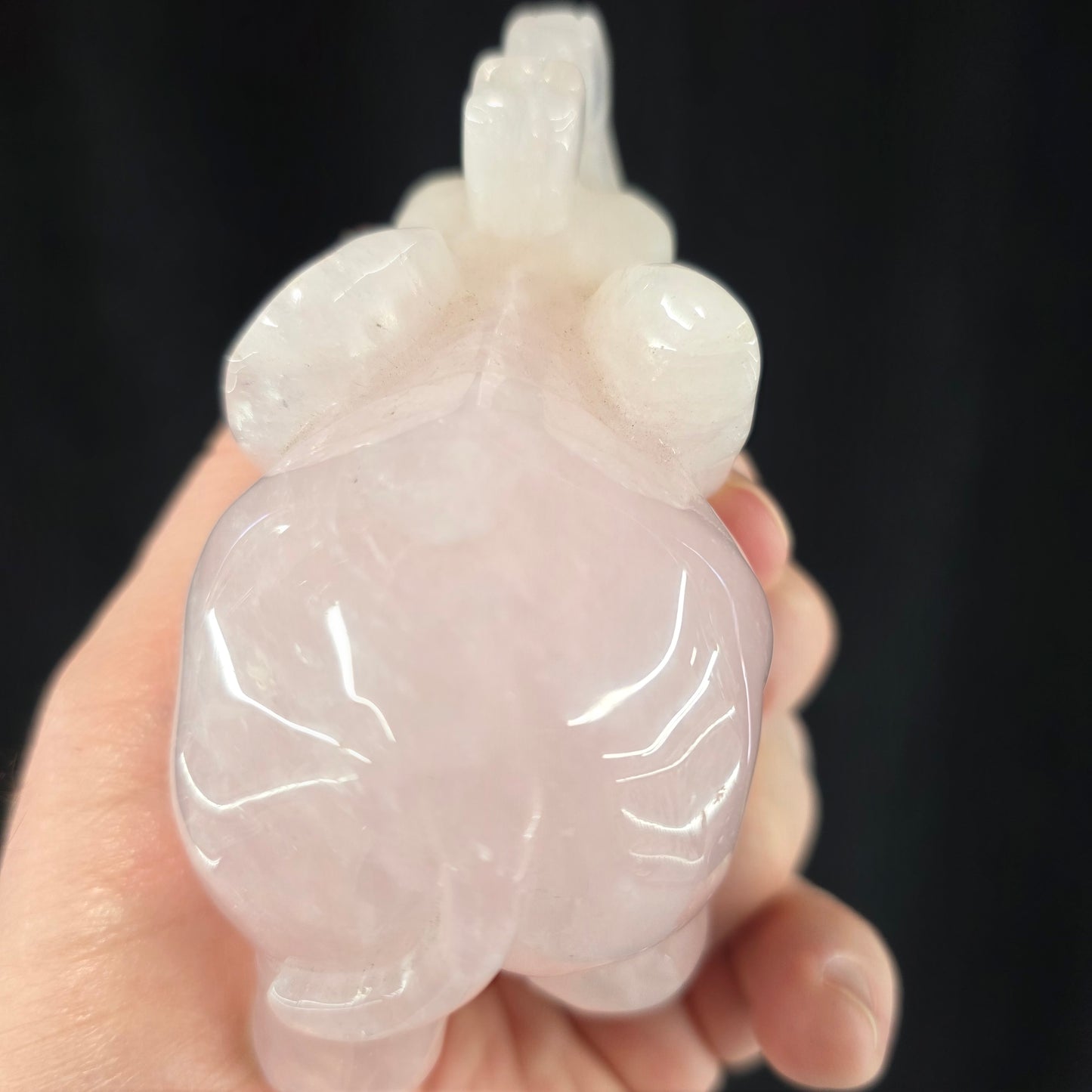 Rose Quartz Elephant Carving | 1430