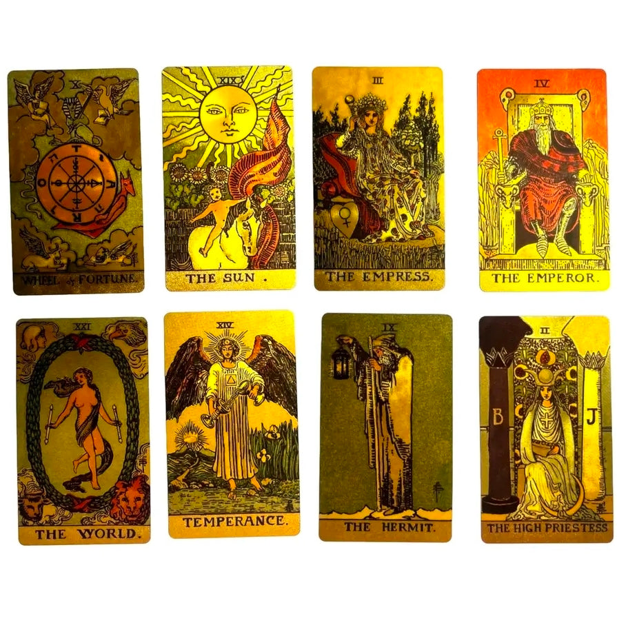 Gold Foil Tarot Deck | Premium Waterproof Pvc Cards & Guide (NEW-SEALED) | 3651