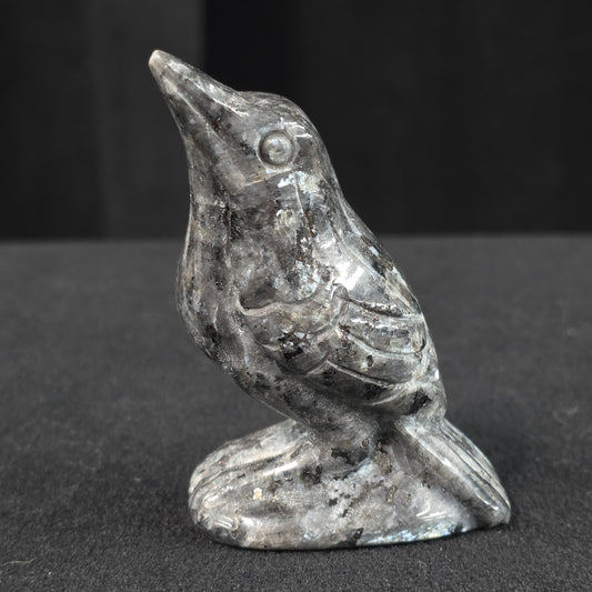 Larvikite Raven Carving | 1091