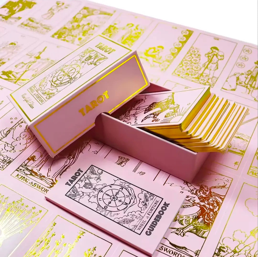 Rose Gold Tarot & Guide | Classic Tarot Design and Gold Foil (NEW-SEALED) | 3654