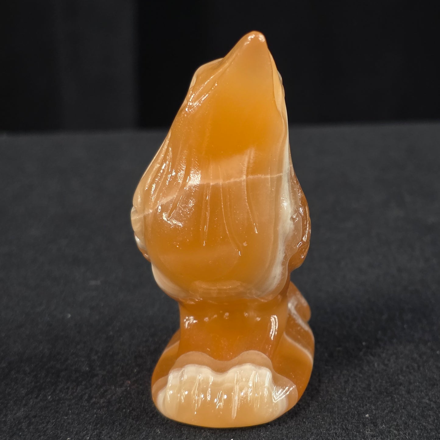 Orange Calcite Raven Carving | 1092