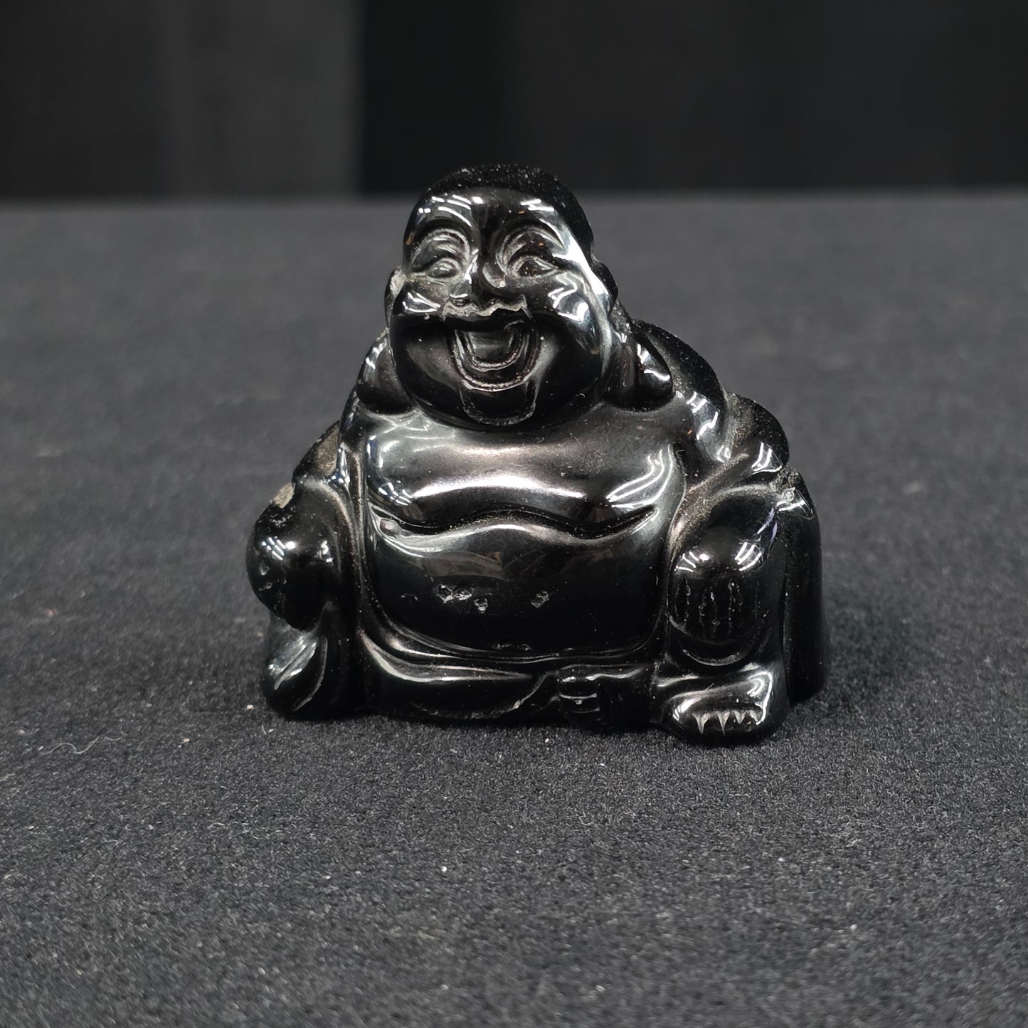 Black Obsidian Buddha Carving | 1073