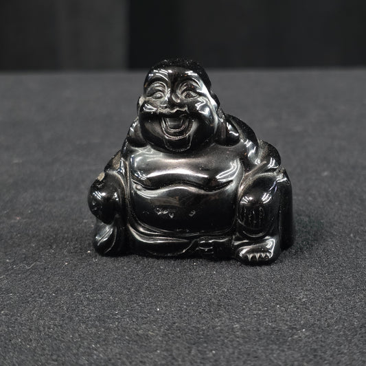 Black Obsidian Buddha Carving | 1073
