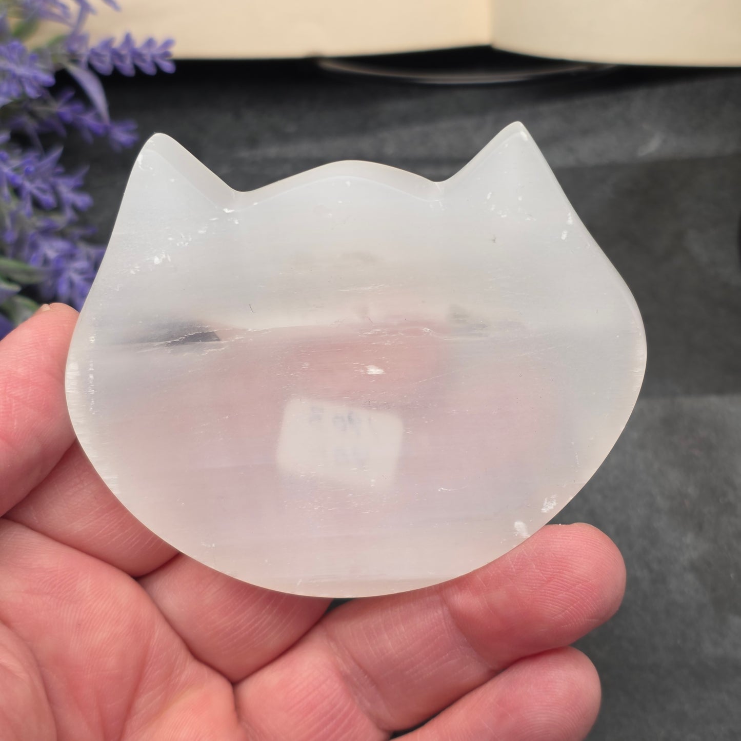 Satin Spar Cat Bowl Carving | 1903