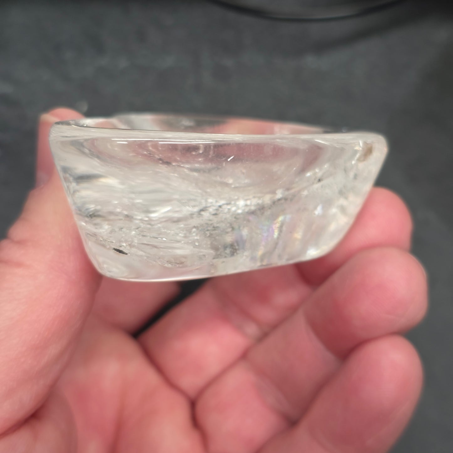Clear Quartz Heart Bowl Carving | 1577