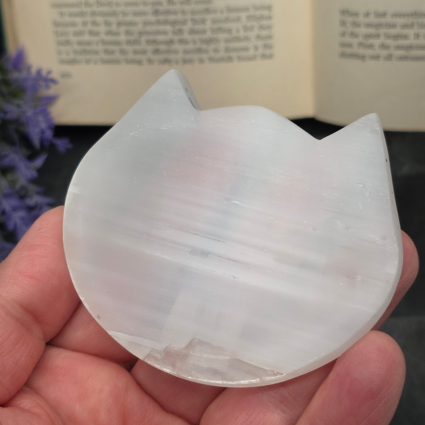 Satin Spar Cat Bowl Carving | 1905