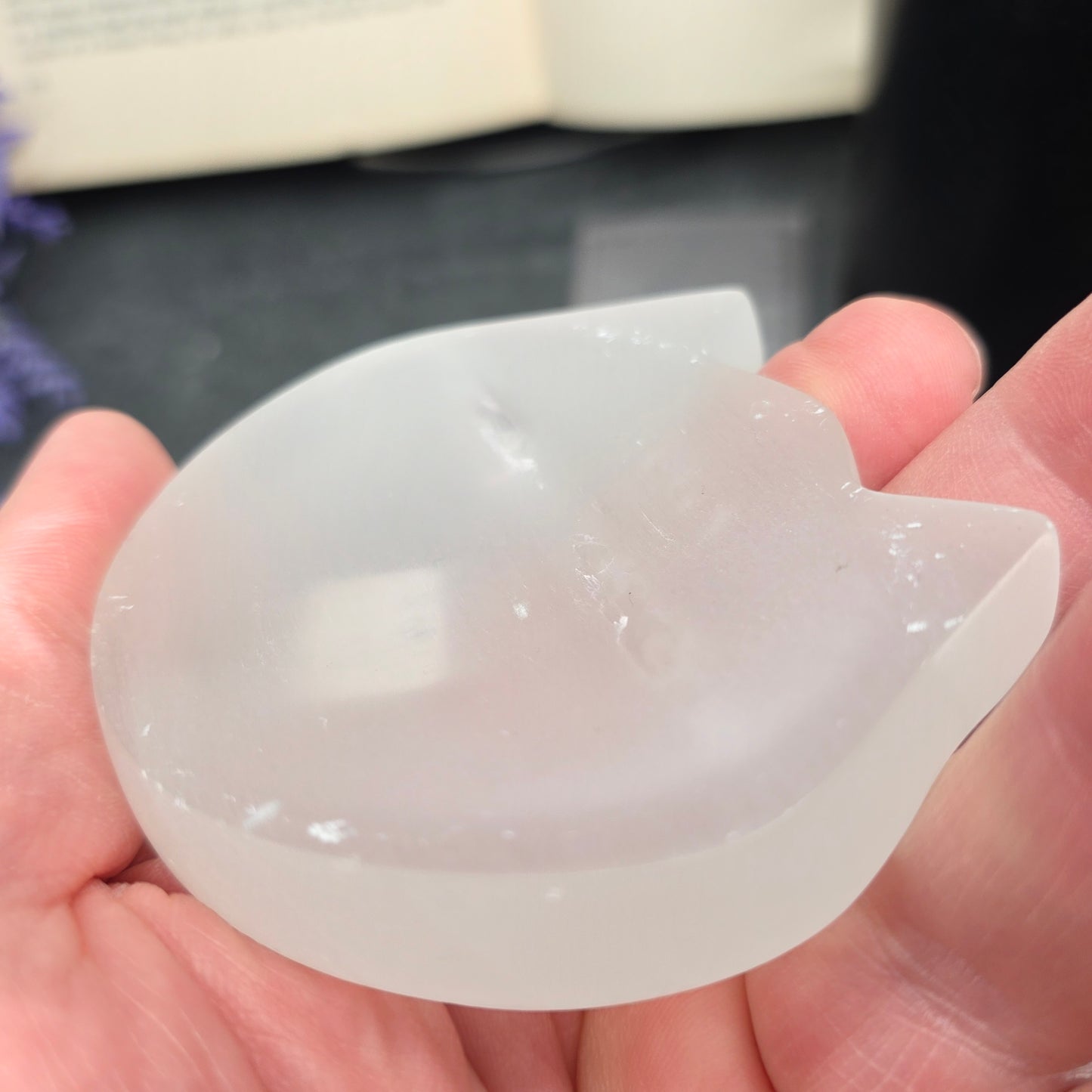 Satin Spar Cat Bowl Carving | 1903