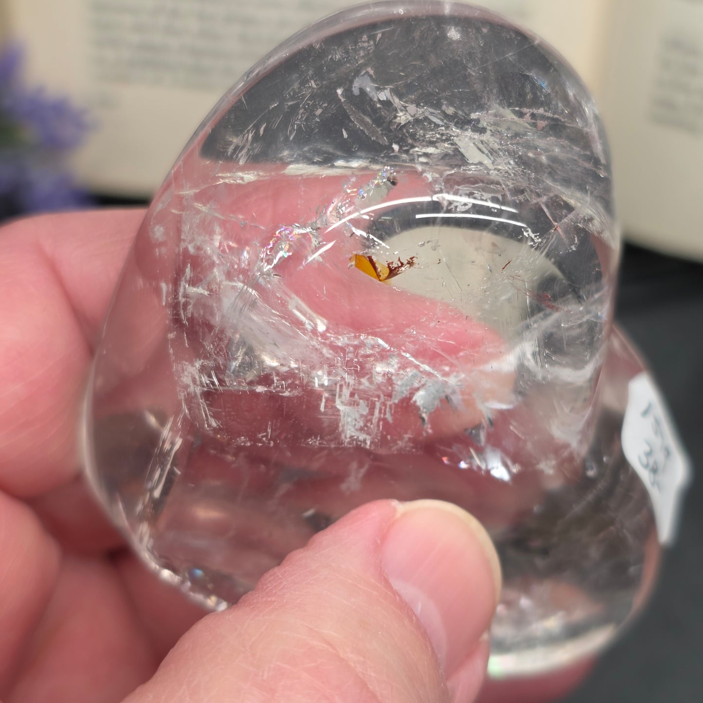 Clear Quartz Heart Bowl Carving | 1579