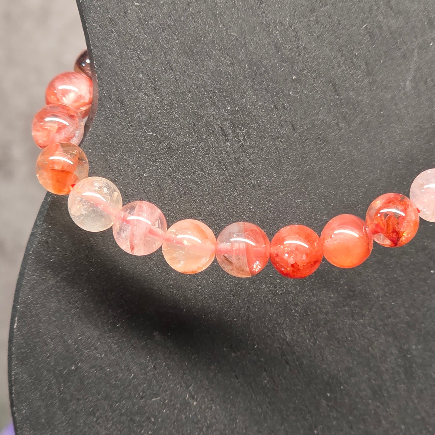 Fire Quartz Bead Bracelet 6.25"-16cm | 3050